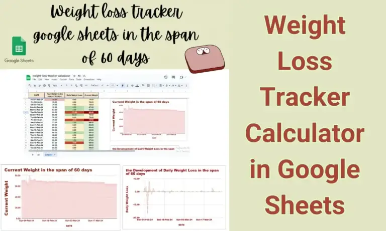 Weight Loss Tracker Calculator in Google Sheets